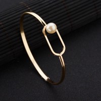 Indian Style Marble Stone Casual Gold Bangle Bracelet