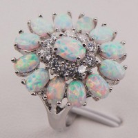 Ethereal Cluster Floret Opal Ring