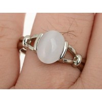 Natural Moonstone Silver Ring