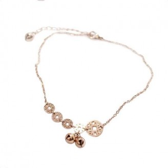 Rose Gold Lucky Coins and Bells Anklet