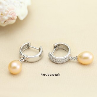 Classic Pearl Earrings with Pavé Crystals [3 Variants]