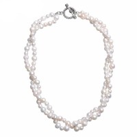Twisted Pearl Layered Necklace