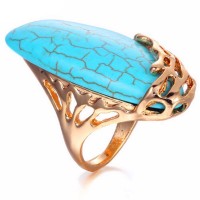 Tropical Paradise Turquoise Gold Ring