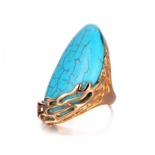 Tropical Paradise Turquoise Gold Ring