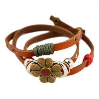 Vintage Daisy Flower Stacked Bracelet
