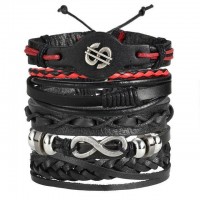 Braided Leather Stackable Bracelet [Place of 5] [8 Variations]