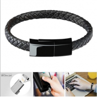 Leather USB Charging Cable Bracelet