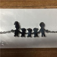 Love Mom Dad Kids Figure Family Bracelet