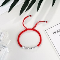 Lucky Buoy Beads Red Rope Bracelet