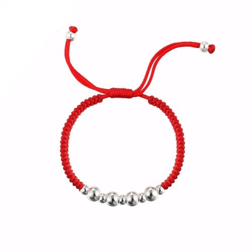 Lucky Buoy Beads Red Rope Bracelet