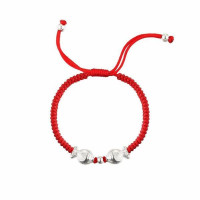 Lucky Pisces Braided Red Rope Bracelet