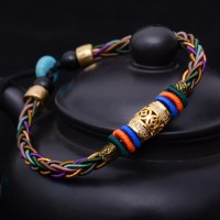 Metal Alter Lucky Charm Rope Knot Bracelet