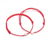 Fortune Star Gold Charm Wish String Bracelet Set [Set of 2]
