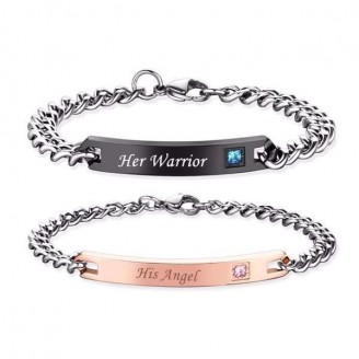 Warrior Angel Infinity Couple Promise Bracelets [Set of 2]