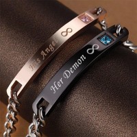 Angel Demon Infinity Couple Promise Bracelet [Set of 2]