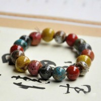 Multicolor Ceramic Beads Bracelet [7 Variants ]
