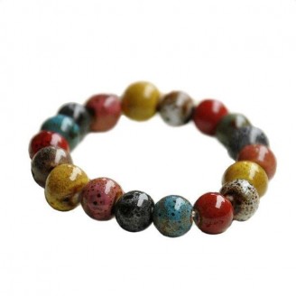 Multicolor Ceramic Beads Bracelet [7 Variants ]