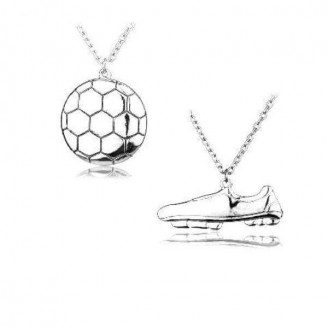 Sporty Football Soccer  Charm Chain Necklace
