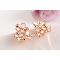 Rose Gold Lilac Stud Earrings