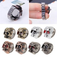 Classic Cool Skull Flip Quartz Watch Finger Ring [8 Variants]