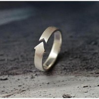 Silver Unique Lovers Arrow Finger Ring [2 Variants]