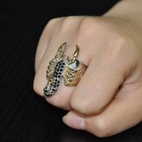 Black Crystal Scorpion Ring