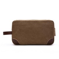 Casual Leather Canvas Travel Toiletry Bag [7 Variants]