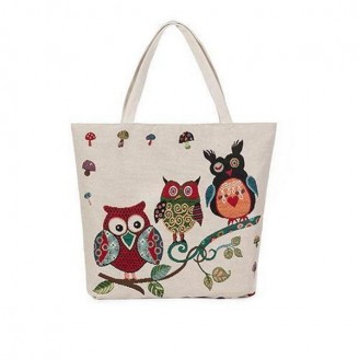 Owl Long Canvas Tote Bag [7 Variants]